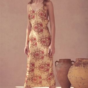 NWT Savannah Morrow The Label Ahimsa Dress hand block print on silk